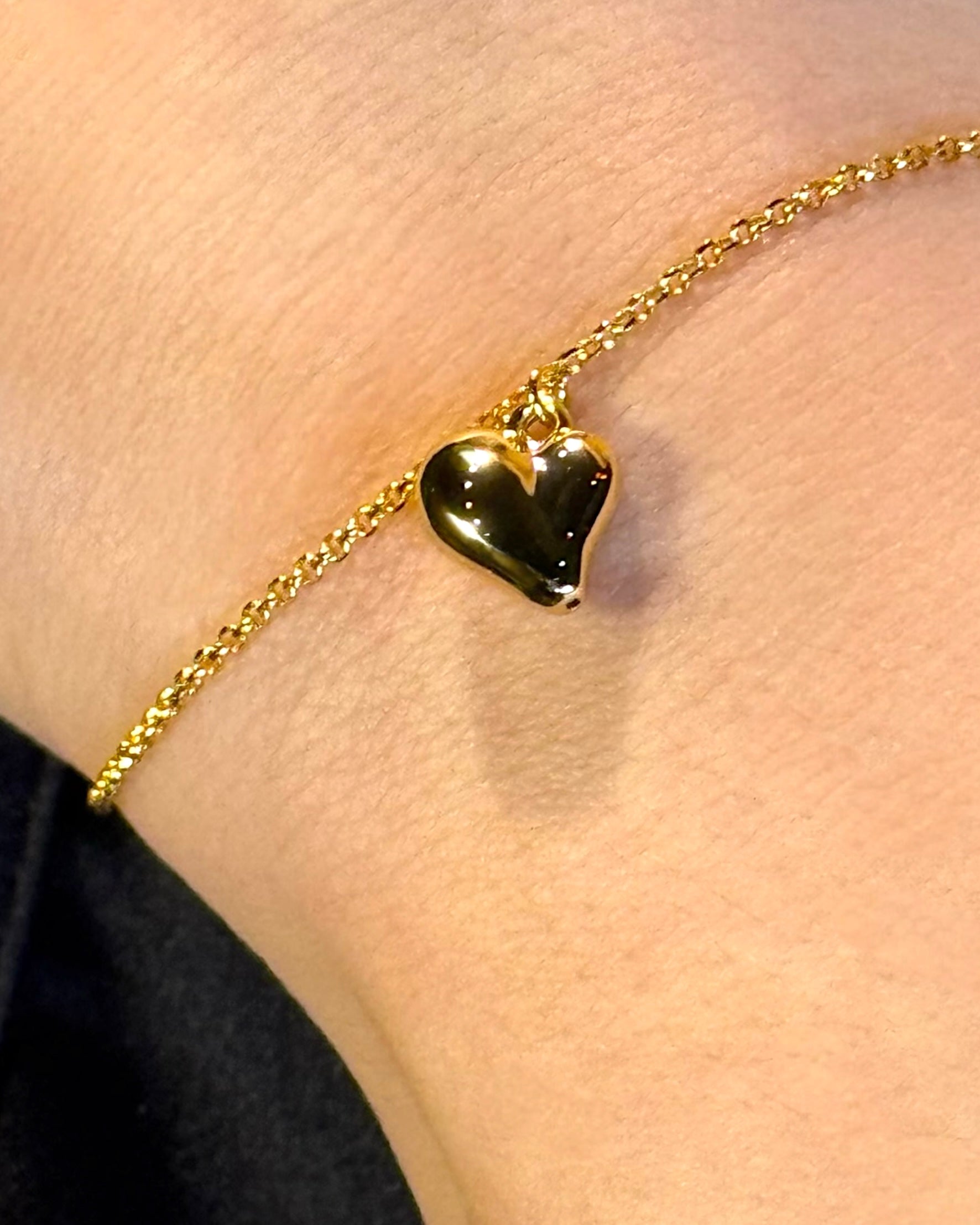 Złota Bransoletka Serce Talizman | Srebro 925 Pozłacane | Vivagem