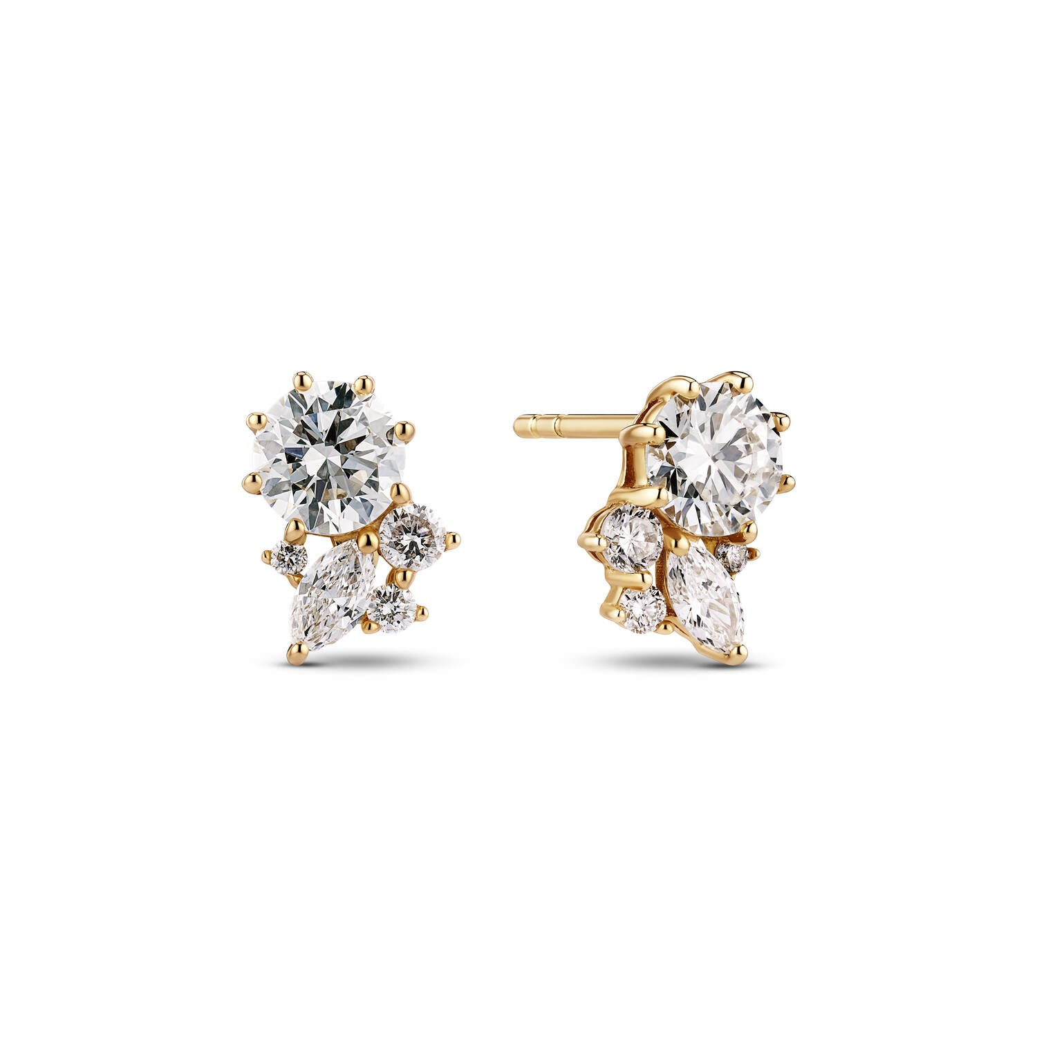 Złote Kolczyki Lovere z Diamentami Laboratoryjnymi 0,93 ct (14k) - VIVAGEM.PL