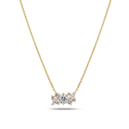 Złoty naszyjnik z diamentami laboratoryjnymi 0,58 ct (14k)