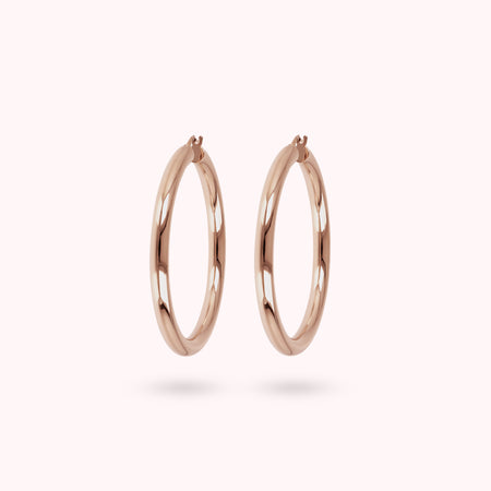 Czysta Elegancja Różu: Duże Kolczyki Koła Bronzallure Purezza, Golden Rosé, Vivagem Selection