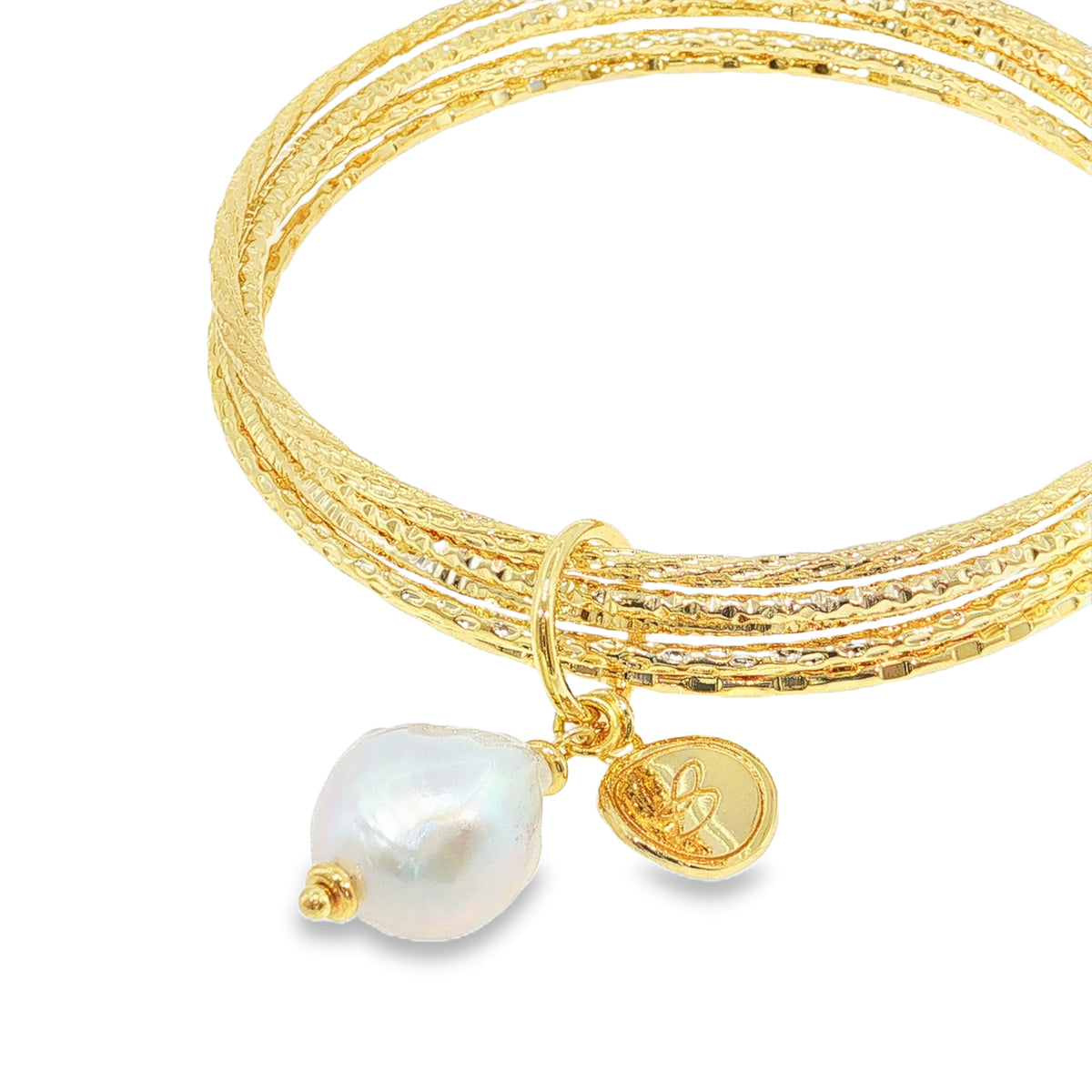 Różana Elegancja: Wielorzędowa Bransoletka Bangle Bronzallure Felicia z Perłą, Golden Rosé, Vivagem Selection - zdjęcie 6
