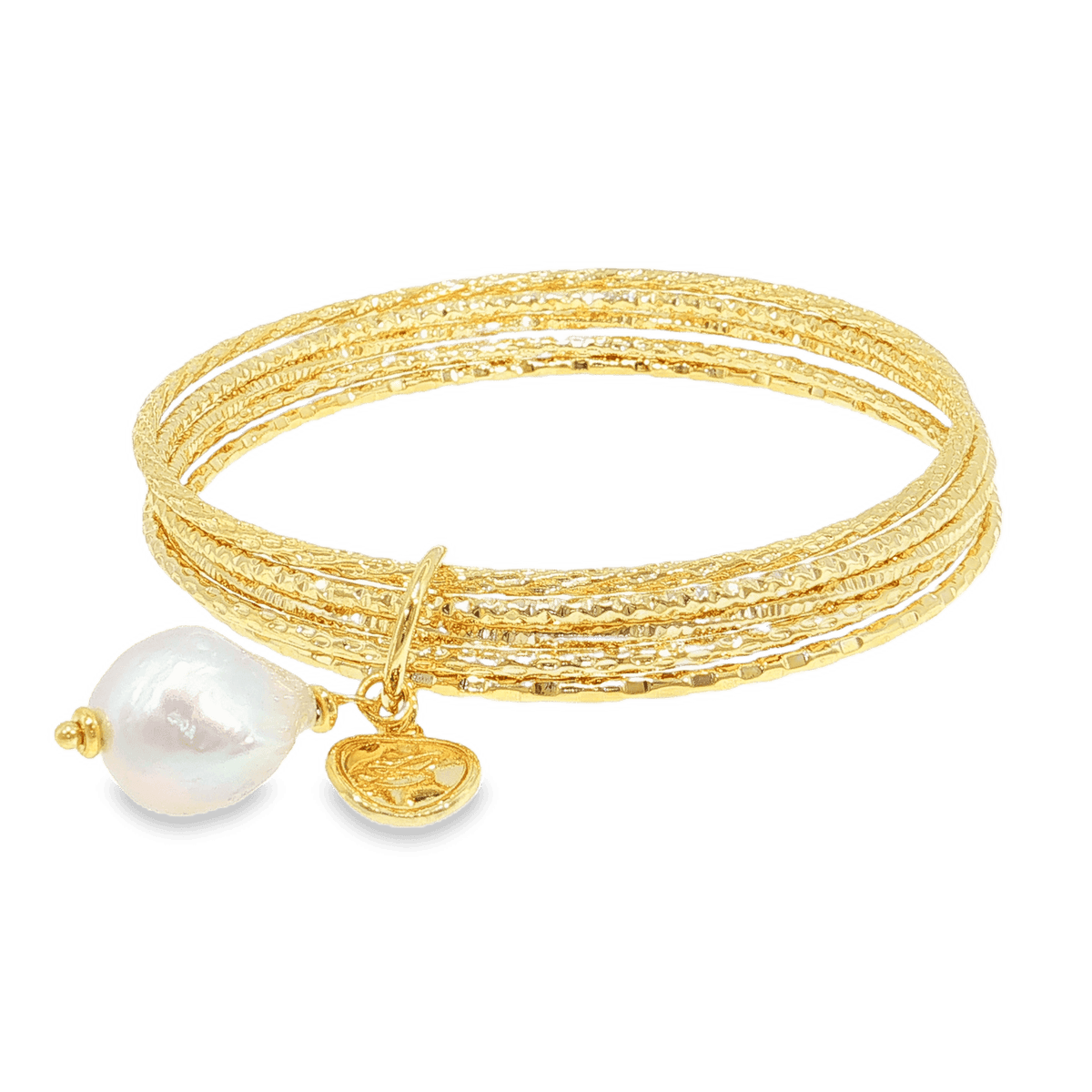 Różana Elegancja: Wielorzędowa Bransoletka Bangle Bronzallure Felicia z Perłą, Golden Rosé, Vivagem Selection - zdjęcie 5