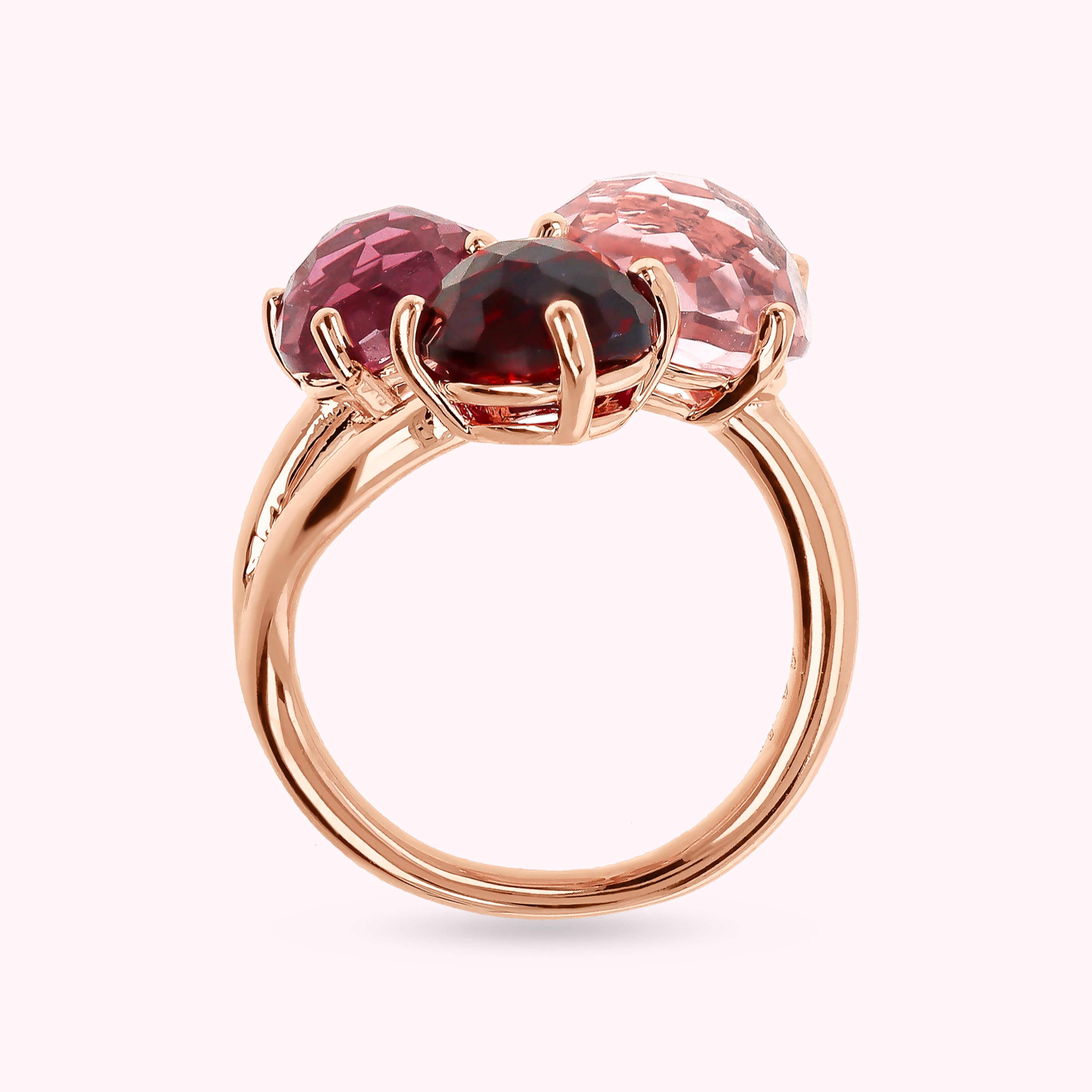 Mozaika Blasku: Pierścionek Bronzallure Trilogy z Kamieniami Prisma Gem, Golden Rosé, Vivagem Selection