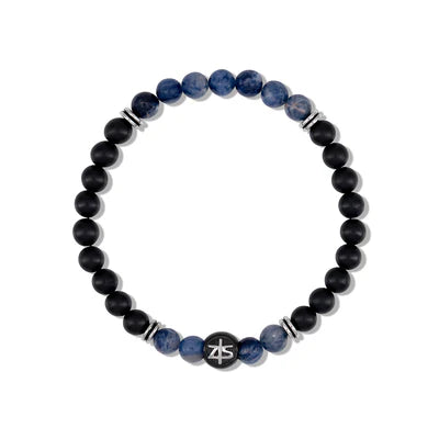 Męska Bransoleta Zeades Monte Carlo Lome | Sodalit i Lawa Wulkaniczna | Vivagem