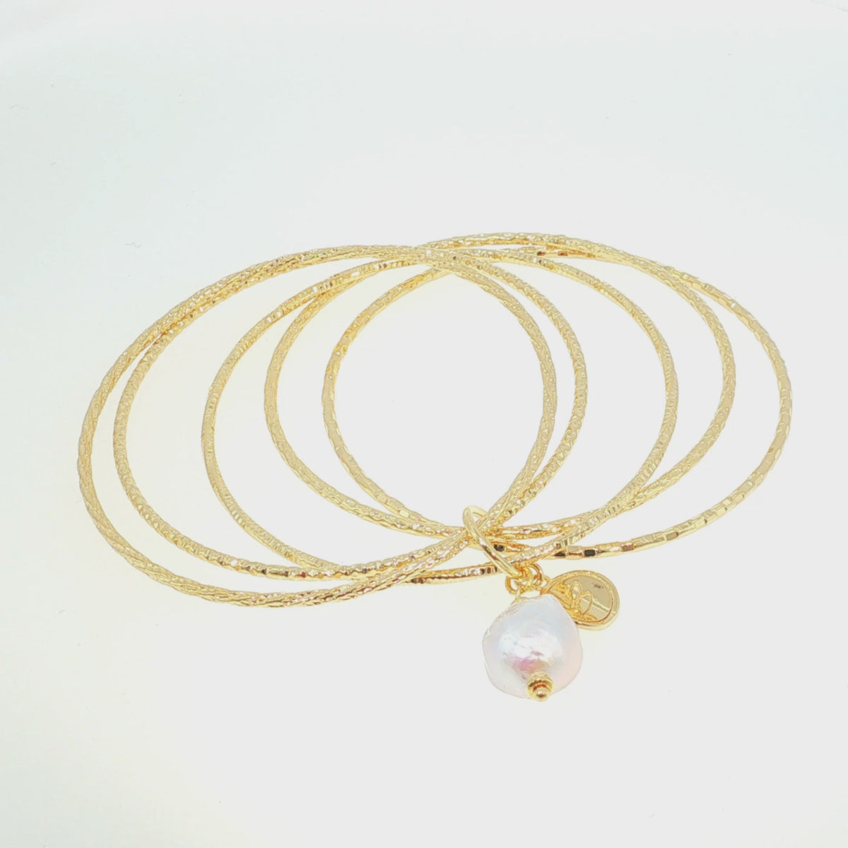 Różana Elegancja: Wielorzędowa Bransoletka Bangle Bronzallure Felicia z Perłą, Golden Rosé, Vivagem Selection - zdjęcie 7