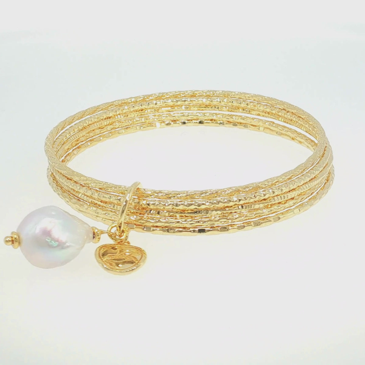 Różana Elegancja: Wielorzędowa Bransoletka Bangle Bronzallure Felicia z Perłą, Golden Rosé, Vivagem Selection - zdjęcie 4