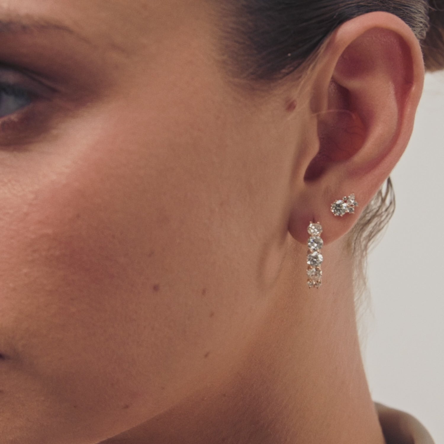 Złote Kolczyki Lovere z Diamentami Laboratoryjnymi 0,93 ct (14k) - zdjęcie 3