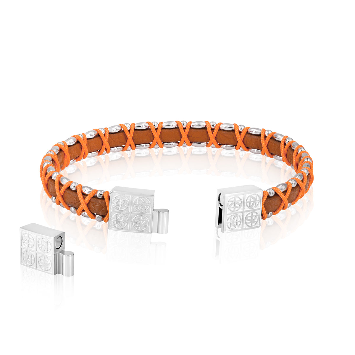 Bransoletka Skórzana DROMON Natural Orange