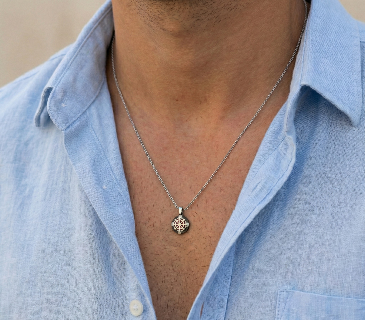 Naszyjnik Męski z Motywem Steru Ruota