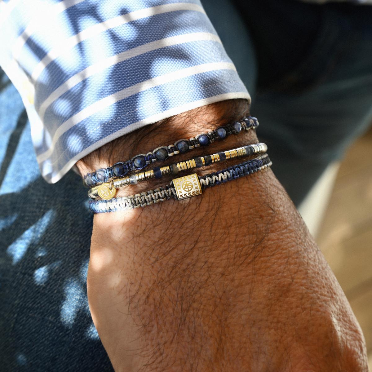 Bransoletka Męska Sodalit i Stal