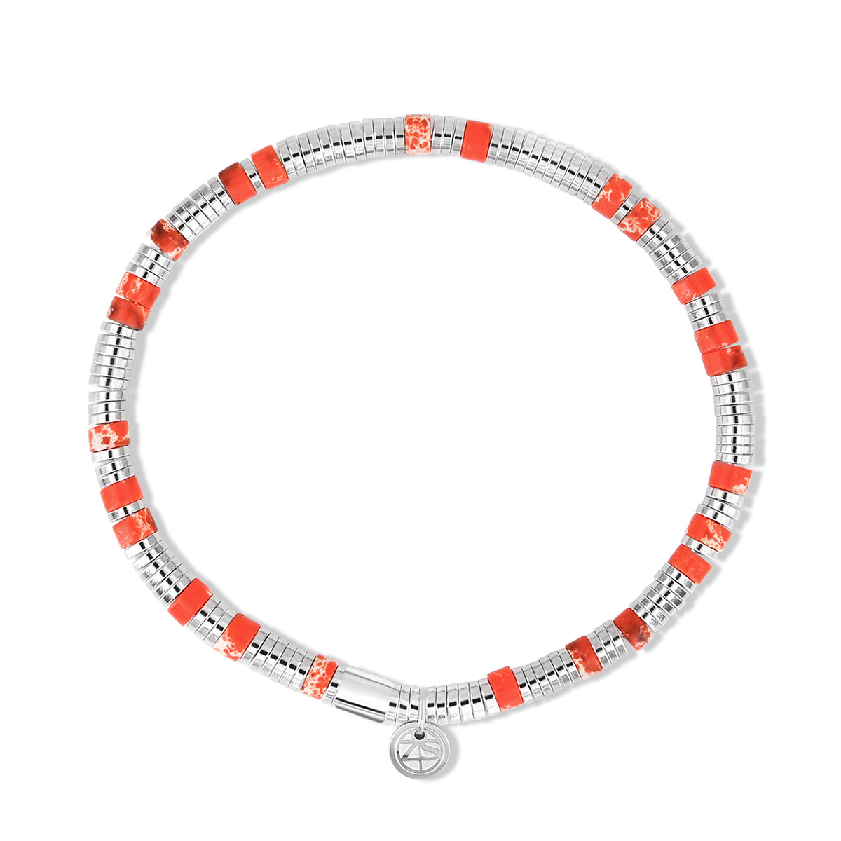 Bransoletka Męska Jaspis Cesarski i Stal