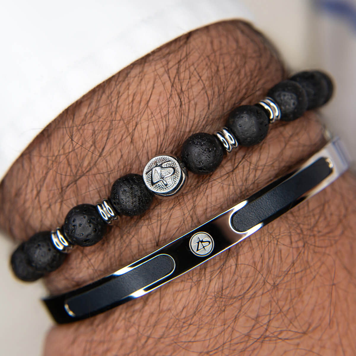 Męska Bransoleta Zeades Monte Carlo Chandelier | Lawa Wulkaniczna | Vivagem